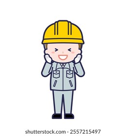 This is an illustration of a man's "construction worker".