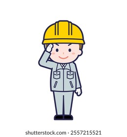 This is an illustration of a man's "construction worker".