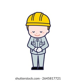 This is an illustration of a man's "Construction worker".