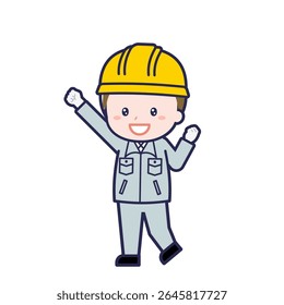 Dies ist eine Illustration des "Bauarbeiters" eines Mannes.