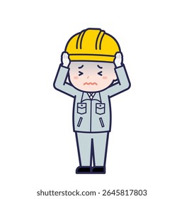 This is an illustration of a man's "Construction worker".