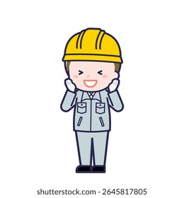 This is an illustration of a man's "Construction worker".