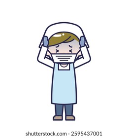 This is an illustration of a man's "cook".