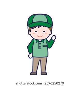 This is an illustration of a man's "delivery person".