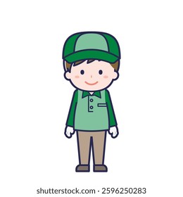 This is an illustration of a man's "delivery person".