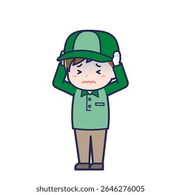 This is an illustration of a man's "Delivery Person".