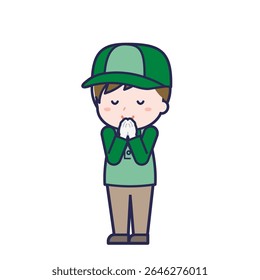 This is an illustration of a man's "Delivery Person".