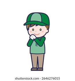 This is an illustration of a man's "Delivery Person".