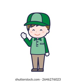 This is an illustration of a man's "Delivery Person".