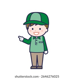 This is an illustration of a man's "Delivery Person".