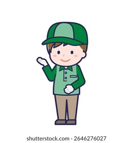 This is an illustration of a man's "Delivery Person".
