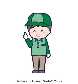 This is an illustration of a man's "Delivery Person".