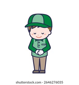 This is an illustration of a man's "Delivery Person".