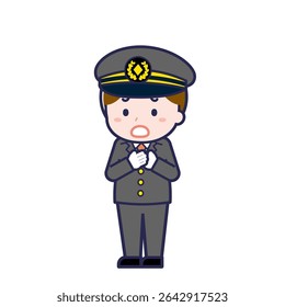Dies ist eine Illustration des "Fahrers" eines Mannes.
