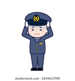 Esta é uma ilustração do "Motorista" de um homem.