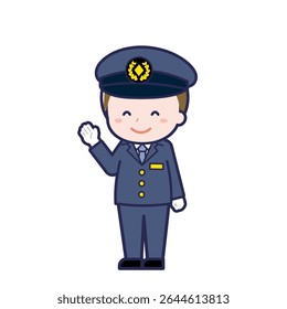 Esta é uma ilustração do "Motorista" de um homem.