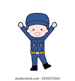 This is an illustration of a man's "fire brigade member".