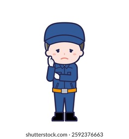 This is an illustration of a man's "fire brigade member".