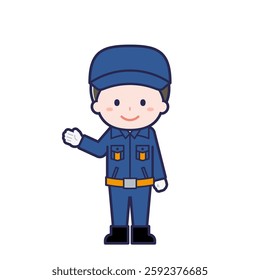 This is an illustration of a man's "fire brigade member".