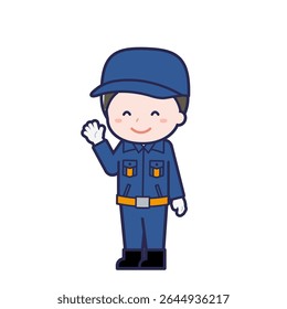 This is an illustration of a man's "Fire brigade member".