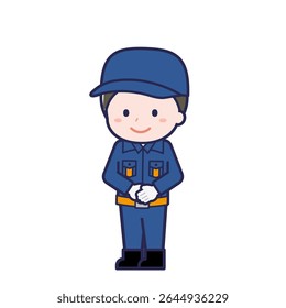This is an illustration of a man's "Fire brigade member".