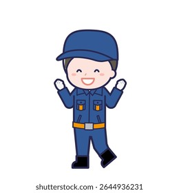 This is an illustration of a man's "Fire brigade member".