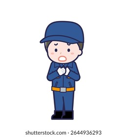 This is an illustration of a man's "Fire brigade member".