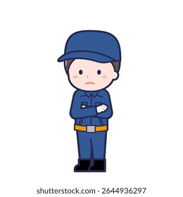 This is an illustration of a man's "Fire brigade member".