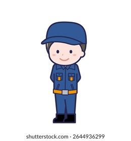 This is an illustration of a man's "Fire brigade member".