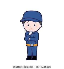 This is an illustration of a man's "Fire brigade member".