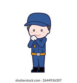 This is an illustration of a man's "Fire brigade member".