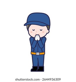 This is an illustration of a man's "Fire brigade member".