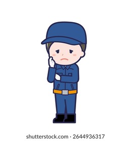 This is an illustration of a man's "Fire brigade member".
