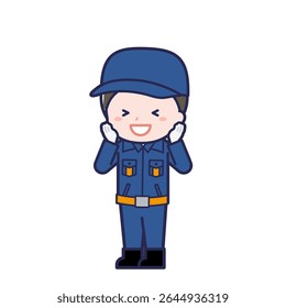 This is an illustration of a man's "Fire brigade member".