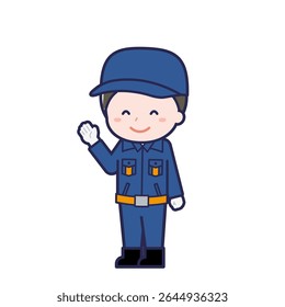 This is an illustration of a man's "Fire brigade member".