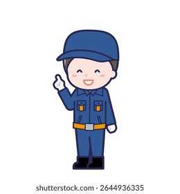 This is an illustration of a man's "Fire brigade member".