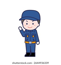 This is an illustration of a man's "Fire brigade member".