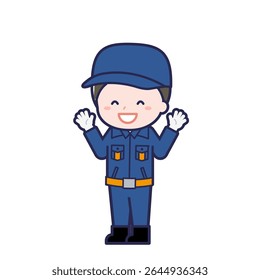 This is an illustration of a man's "Fire brigade member".