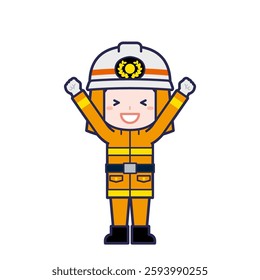 This is an illustration of a man's "firefighter".