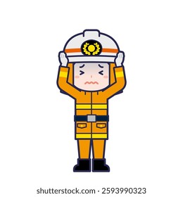 This is an illustration of a man's "firefighter".
