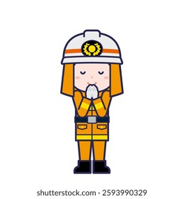 This is an illustration of a man's "firefighter".