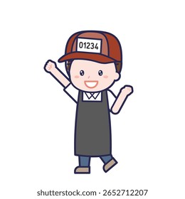 This is an illustration of a man's "Fishmonger".