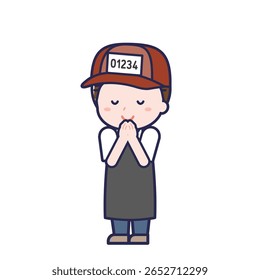 This is an illustration of a man's "Fishmonger".