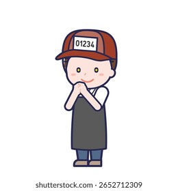 Esta es una ilustración de "Fishmonger" de un hombre.