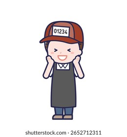 Esta é uma ilustração de um homem "Fishmonger".