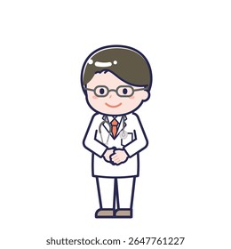 This is an illustration of a man's "Long sleeve doctor".