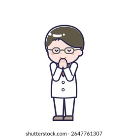 Esta é uma ilustração de um homem "médico de manga comprida".