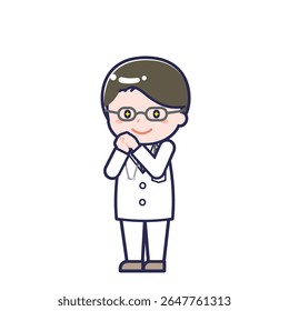This is an illustration of a man's "Long sleeve doctor".
