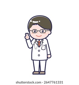 Esta é uma ilustração de um homem "médico de manga comprida".