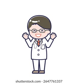 Esta é uma ilustração de um homem "médico de manga comprida".